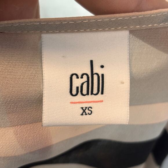 Cabi Underline Multicolor Colorblock Striped Tank X-Small V-Neck Coastal Cottage - Picture 4 of 6